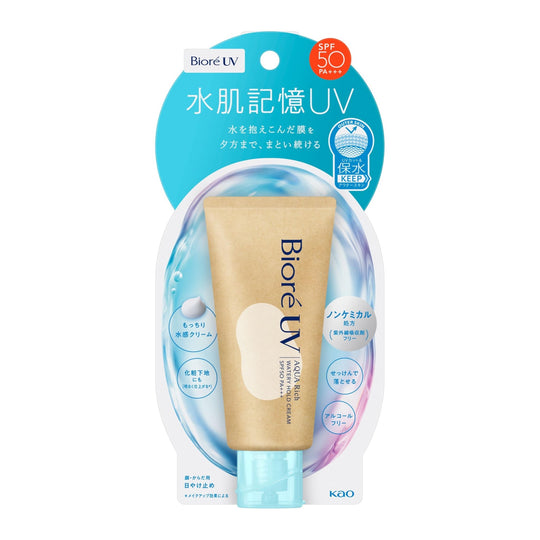 Biore UV Aqua Rich Watery Hold Cream SPF50 Non - Chemical 50g - WAFUU JAPAN