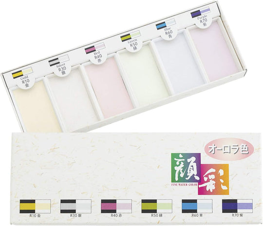 Boku - Undo Gansai Aurora Paint Set 6 Colors 15501 - WAFUU JAPAN