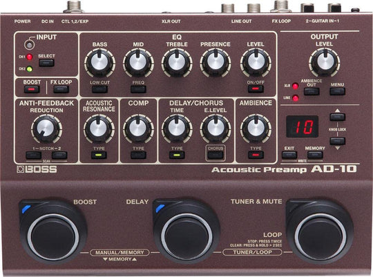 BOSS AD - 10 Professional Acoustic Guitar Preamp Amplifier - WAFUU JAPAN