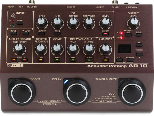 BOSS AD - 10 Professional Acoustic Guitar Preamp Amplifier - WAFUU JAPAN