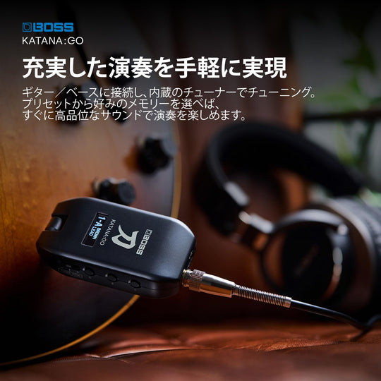 BOSS Katana:GO Headphone Guitar Amp with Bluetooth and OLED Display - WAFUU JAPAN