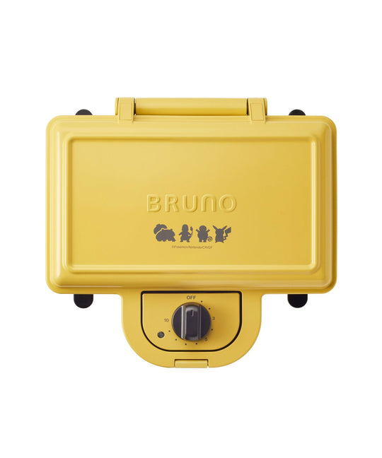 BRUNO Pokémon Hot Sandwich Maker Pikachu Yellow BOE132 - YE ※100V - WAFUU JAPAN