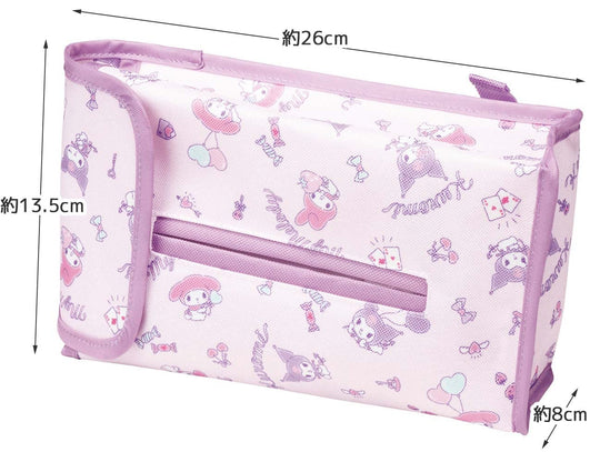 Car Tissue Box Cover - My Melody & Kuromi (Sanrio Grown - Up Cute) - WAFUU JAPAN