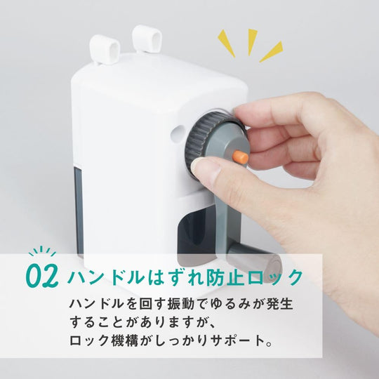 Carl Manual Pencil Sharpener with Jam Removal Function CMS - 310 White Japan - WAFUU JAPAN