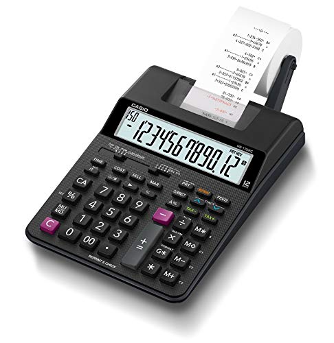 Casio 12 - Digit Desk Printer Calculator with 3 Memory Functions HR - 170RC - BK - WAFUU JAPAN