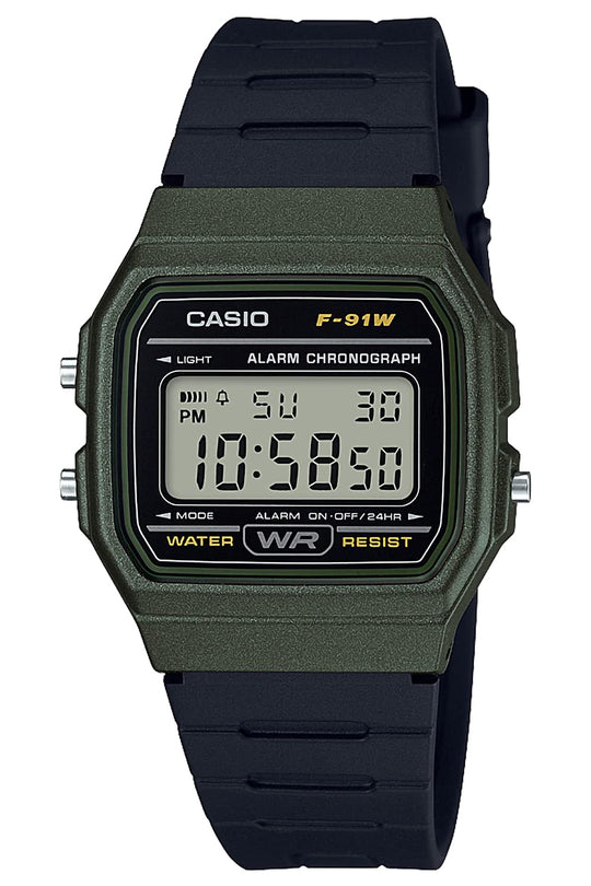 CASIO Collection F - 91WM - 3AJH Digital Wristwatch Black (Japan model) - WAFUU JAPAN