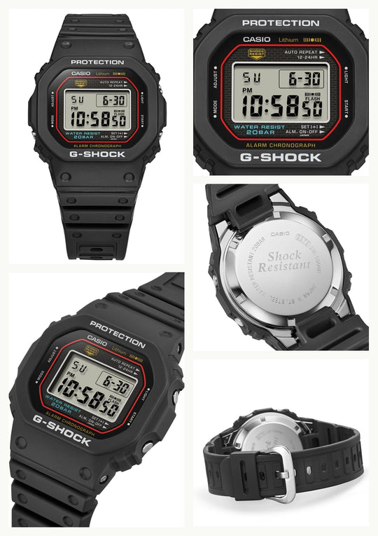 CASIO G - SHOCK DW - 5000R - 1AJF Reissue Biomass Plastic Men's Watch Black - WAFUU JAPAN