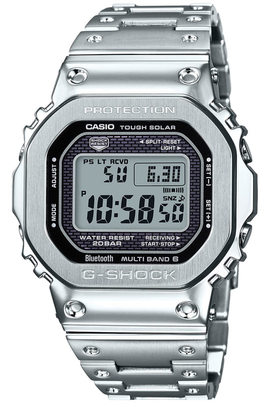 CASIO G - Shock Full - Metal Bluetooth Radio Solar Men's Watch Silver GMW - B5000D - 1JF - WAFUU JAPAN