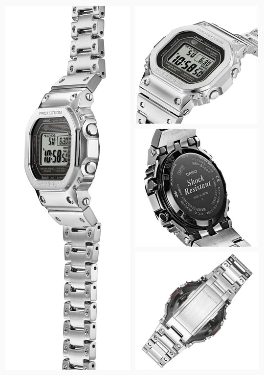 CASIO G - Shock Full - Metal Bluetooth Radio Solar Men's Watch Silver GMW - B5000D - 1JF - WAFUU JAPAN