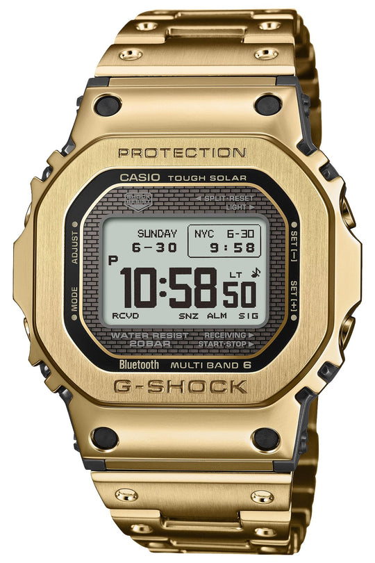 CASIO G - Shock Full Metal Bluetooth Solar Radio MIP LCD Men's Gold Watch - WAFUU JAPAN