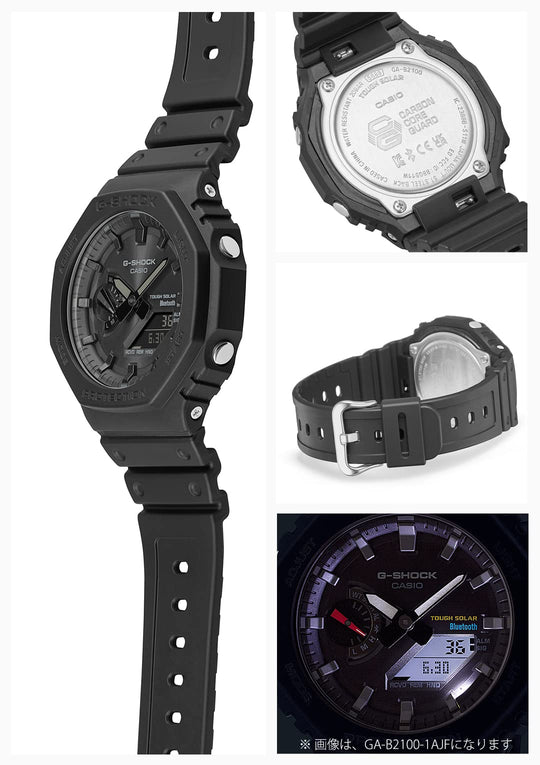 CASIO G - Shock Men's Black Solar Bluetooth Watch GA - B2100 - 1A1JF - WAFUU JAPAN