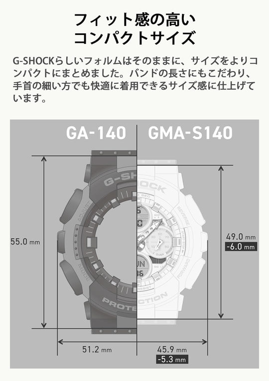 Casio G - Shock Power Pink Eco - Friendly Women's Watch GMA - S140PP - 4AJF Pink - WAFUU JAPAN