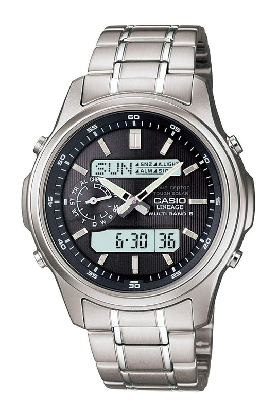 Casio Lineage Solar Radio - Controlled Watch LCW - M300D - 1AJF Silver Made in Japan - WAFUU JAPAN