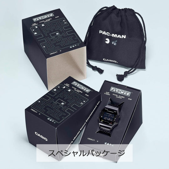 CASIO PAC - MAN Limited Edition Bluetooth Digital Watch ABL - 100WEPC - 1BJR Made in Japan Black - WAFUU JAPAN