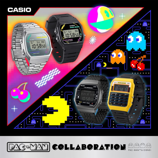 CASIO PAC - MAN Limited Edition Bluetooth Digital Watch ABL - 100WEPC - 1BJR Made in Japan Black - WAFUU JAPAN