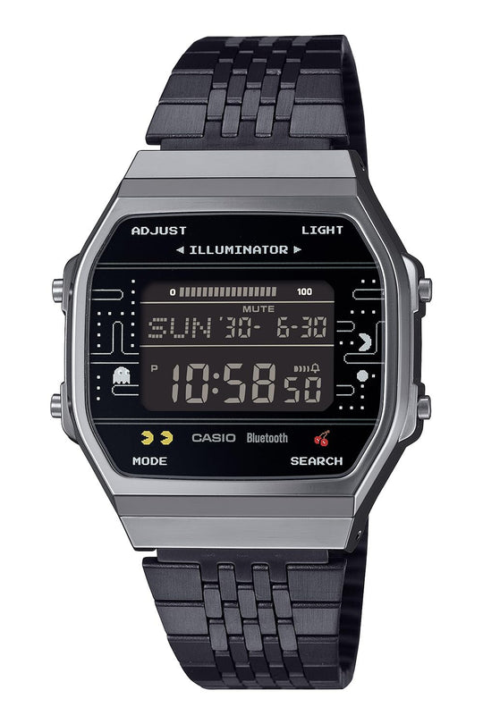 CASIO PAC - MAN Limited Edition Bluetooth Digital Watch ABL - 100WEPC - 1BJR Made in Japan Black - WAFUU JAPAN