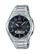 CASIO Wave Ceptor 男士腕表 太阳能六局电波双显 不锈钢表带 WVA-M640D-1A2JF