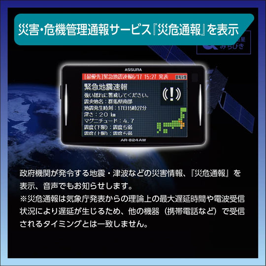 Cellstar AR - 824AW Laser/GPS Radar 18 - band Triple Sensor OBD - II Dashcam Link - WAFUU JAPAN