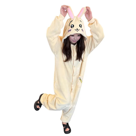 Chiikawa Fleece Rabbit Usagi Kigurumi - WAFUU JAPAN