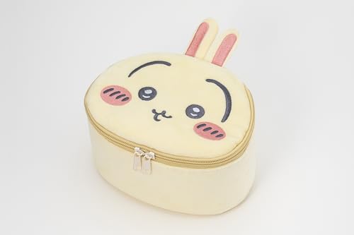 Chiikawa Fluffy Vanity Pouch Rabbit Design Soft Makeup Bag Compact Size - WAFUU JAPAN