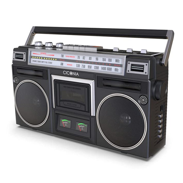 CICONIA Classical Boombox TY-2111 Boombox Retro Stereo Radio Cassette  Player SD MP3 AC Power