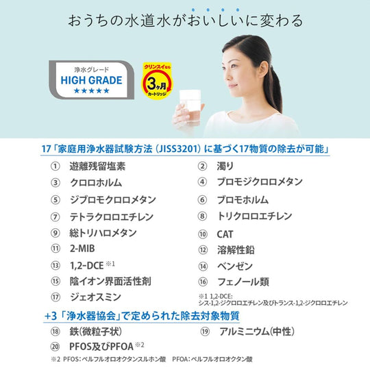 Cleansui Faucet - Mounted CSP Series Replacement Cartridges 2 - Pack (HGC9SW) - WAFUU JAPAN