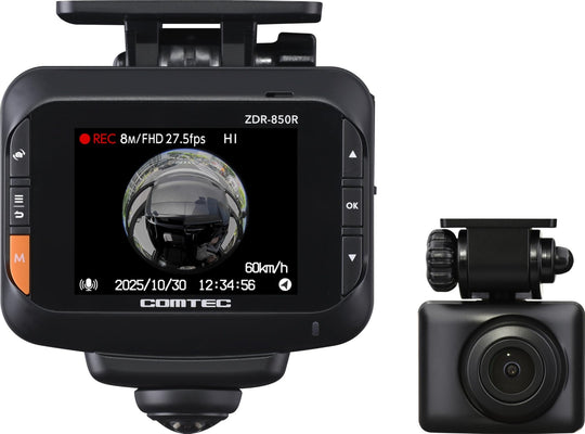 COMTEC ZDR - 850R 360° Dash Cam + Rear Cam GPS STARVIS Parking Mode - WAFUU JAPAN