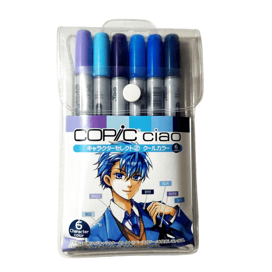 Copic Ciao 6 - pack Character Select 2 Cool Color - WAFUU JAPAN