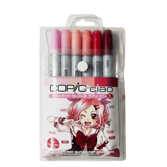 Copic Ciao 6 - pack Character Select 3 Lovely Colors - WAFUU JAPAN