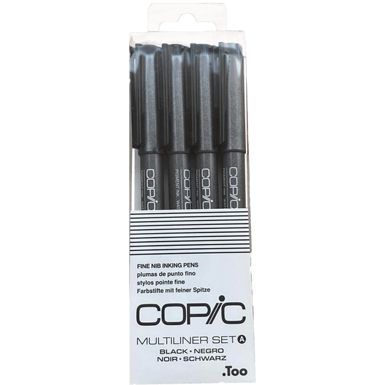 COPIC Too Copic Multiliner setof4 black Aset - WAFUU JAPAN