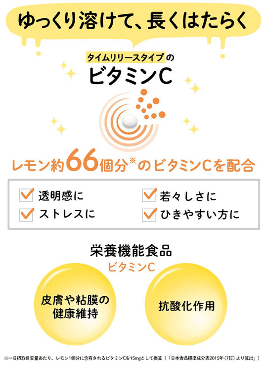 DHC Sustained Vitamin C 30 - day supply set of 3 - WAFUU JAPAN