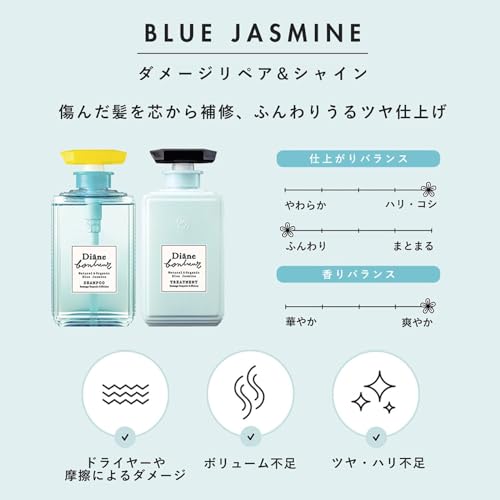 Diane Bonheur Minion Design Shampoo & Treatment Blue Jasmine Fragrance Shine 500ml - WAFUU JAPAN