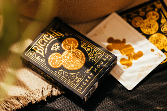 Disney Bicycle Inspired by Mickey Mouse Black and Gold Playing Cards - WAFUU JAPAN