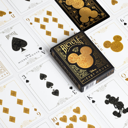 Disney Bicycle Inspired by Mickey Mouse Black and Gold Playing Cards - WAFUU JAPAN