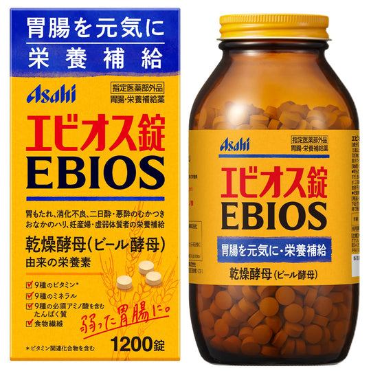 Ebios 1200 Tablets Gastrointestinal and nutritional supplement - WAFUU JAPAN