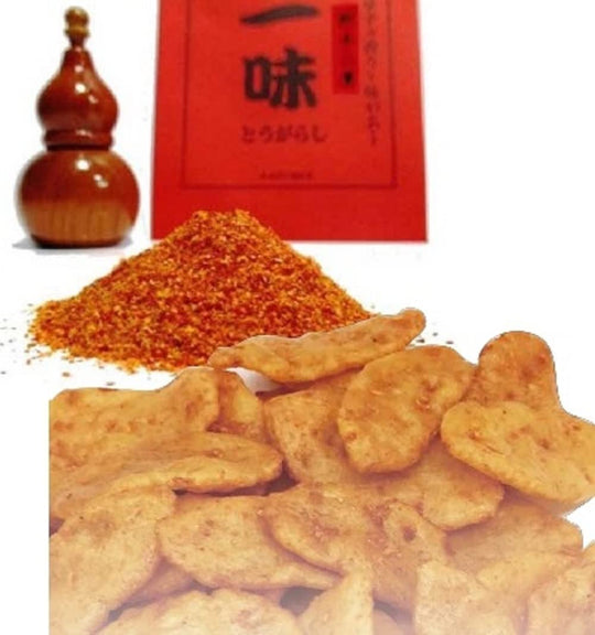 Echigo Rice Crackers Chili Arare 80g × 5 packs - WAFUU JAPAN