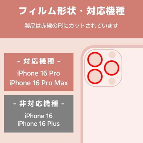 ELECOM iPhone 16 Pro / iPhone16 Pro Max Camera Lens Protector 10H Toughened Glass Silver - WAFUU JAPAN