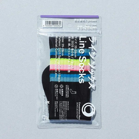 Family Mart Line Sox 2025 Spring Color Black - WAFUU JAPAN