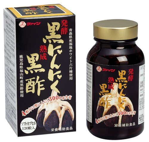 FINE JAPAN Fermented Aged Black Garlic & Black Vinegar Capsules 120 Tablets - WAFUU JAPAN