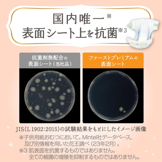 First Premium Tape Diapers Newborn Size Up to 3000g 40 Count Soft Touch - WAFUU JAPAN