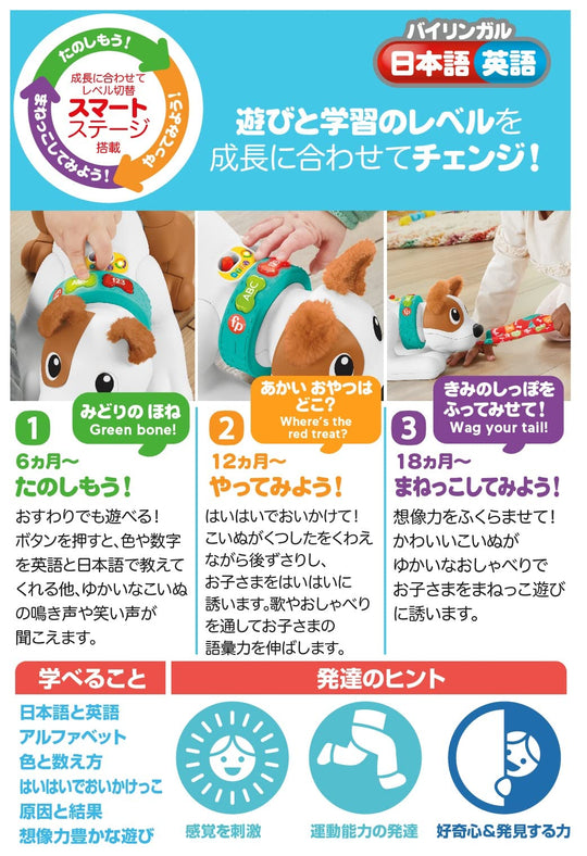 Fisher Price puppy toys Bilingual Puppy 6months~ HGY01 - WAFUU JAPAN