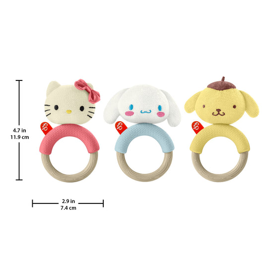 Fisher Price Sanrio Baby Soft Knit Hatchet Set 3piece set [3 months and up] HBP48 - WAFUU JAPAN