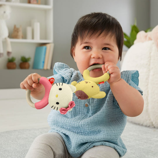 Fisher Price Sanrio Baby Soft Knit Hatchet Set 3piece set [3 months and up] HBP48 - WAFUU JAPAN