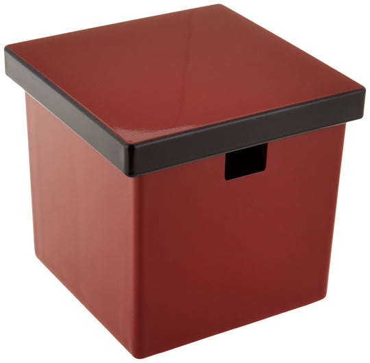 Fukui Craft Square Pickle Container with Tongs Model 37055 Red Black - WAFUU JAPAN