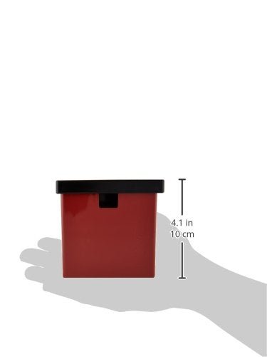 Fukui Craft Square Pickle Container with Tongs Model 37055 Red Black - WAFUU JAPAN