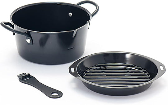 Functional Deep Frying Pot 16cm 20cm with Frying Tray SKA - 014 - WAFUU JAPAN