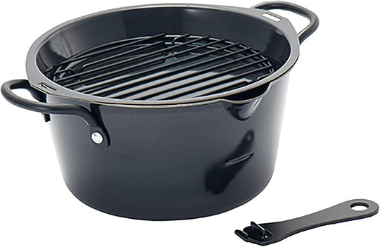 Functional Deep Frying Pot 16cm 20cm with Frying Tray SKA - 014 - WAFUU JAPAN