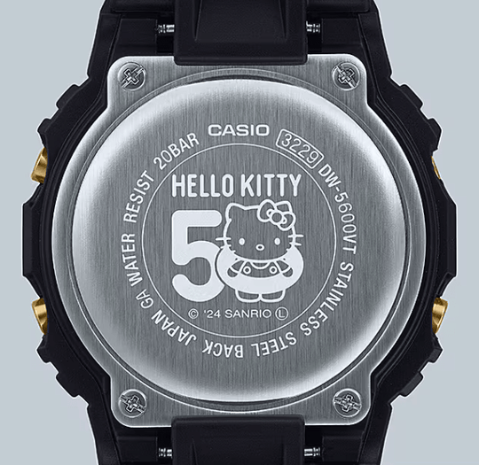 G - SHOCK Hello Kitty 50th Anniversary Collaboration DW - 5600KT24 - 1JR Limited Black - WAFUU JAPAN