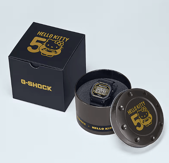 G - SHOCK Hello Kitty 50th Anniversary Collaboration DW - 5600KT24 - 1JR Limited Black - WAFUU JAPAN