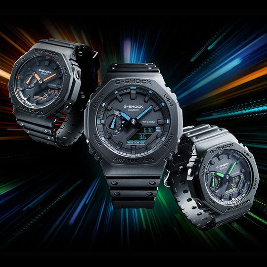 G - Shock Neon Accent Watch GA2100 - 1A2 Blue - WAFUU JAPAN